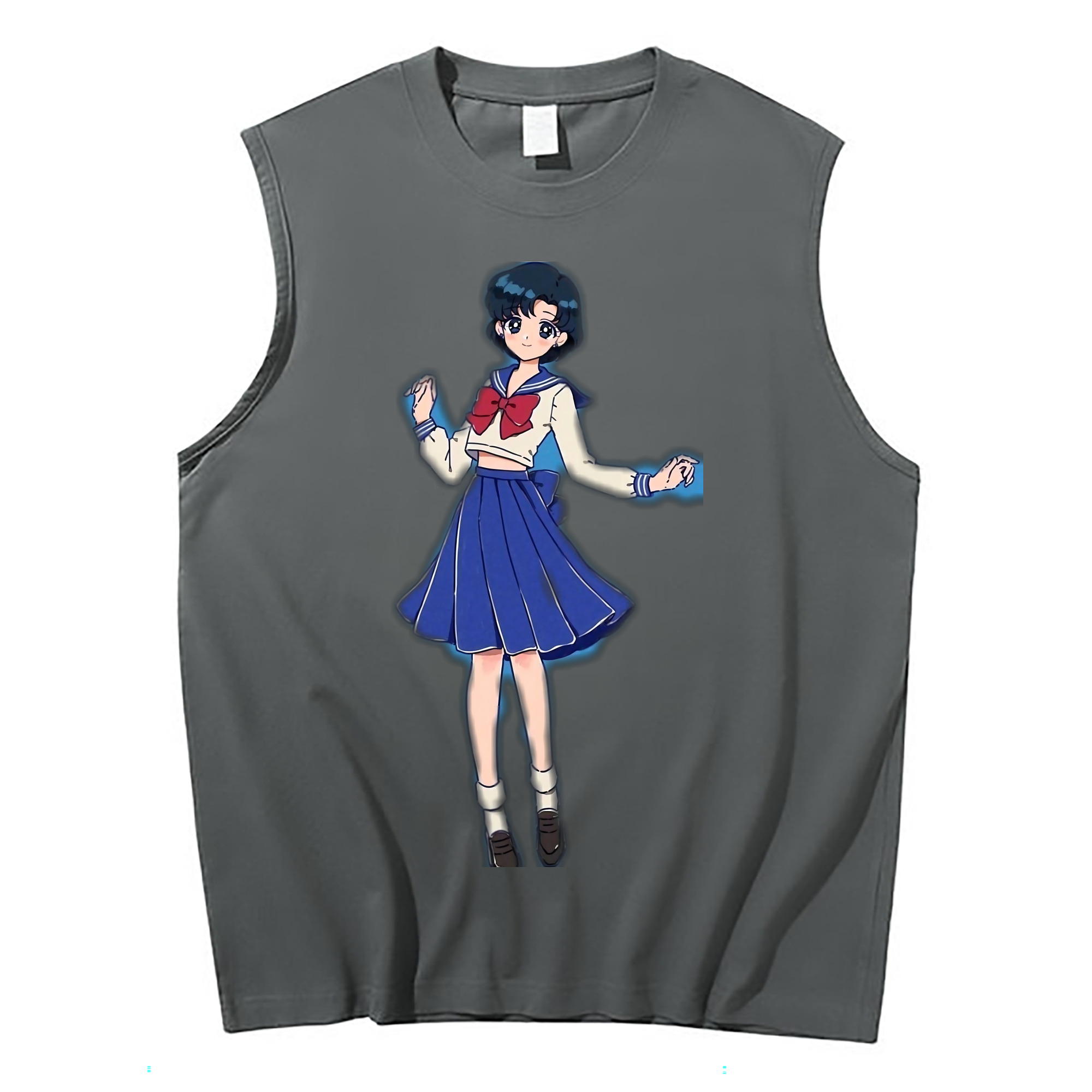 （画像用） 美少女戦士セーラームーン 水野 亜美 みずの あみ Sailor Moon Mizuno Ami コットン100％タンクトップ（フロントプリント）